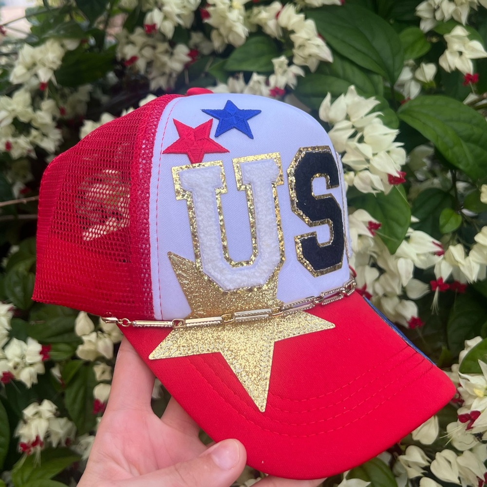 Custom Patchwork Trucker Hat “Usa” - image 3